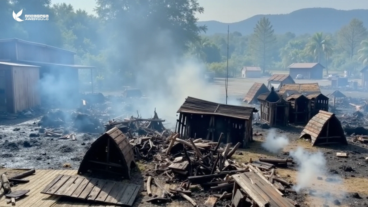 Incêndio Devasta Casa e Armazéns de Madeira em Porto Lucena Rural