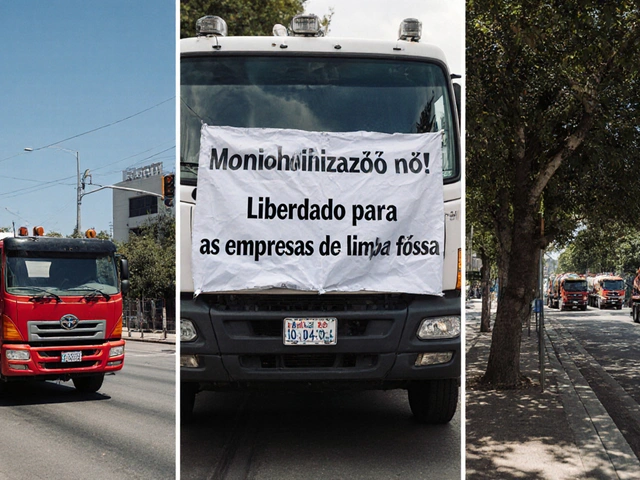 Empresários de limpa fossa protestam contra concessão da BRK em Blumenau